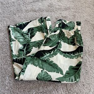 Kourt Banana Leaf Linen Pants, size M (NWOT!) ✨
